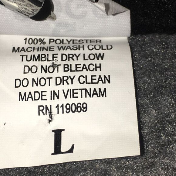 GOGO Sports Men’s Size L Streetwear Piled Fleece Las Vegas Gray Sweater Jacket - Picture 5 of 5